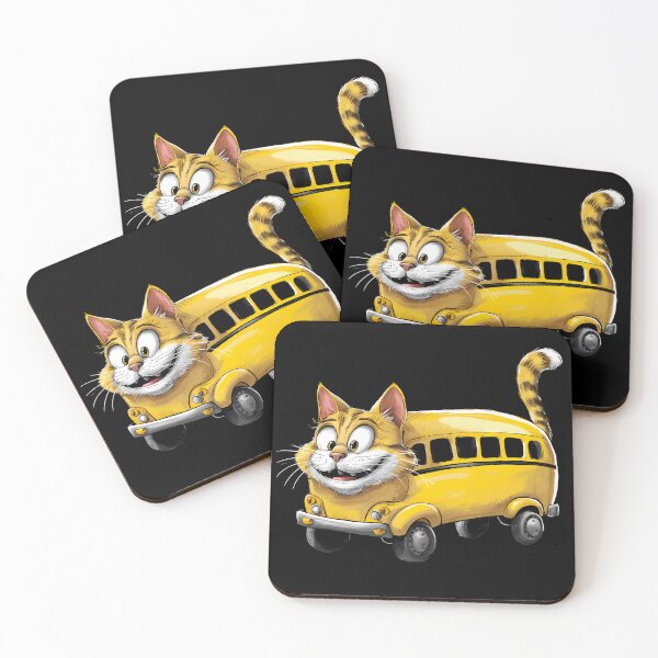 Item preview, Retro Cat Bus designed and sold by Funny Vintage Stickers And T-Shirts.