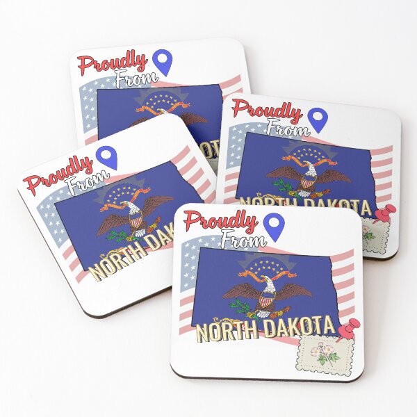 Item preview, Proudly from North Dakota - USA state design designed and sold by PHRASEandSTYLE.