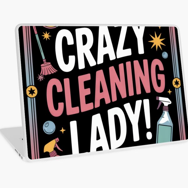 Item preview, Crazy Cleaning Lady Funny Shirt, Hilarious Gift for Clean Freaks & Housekeepers designed and sold by Studio-ton-Design54.