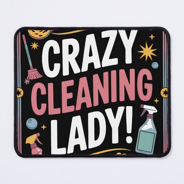 Item preview, Crazy Cleaning Lady Funny Shirt, Hilarious Gift for Clean Freaks & Housekeepers designed and sold by Dazeville Studio1541 .