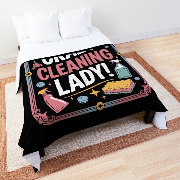 Item preview, Crazy Cleaning Lady Funny Shirt, Hilarious Gift for Clean Freaks & Housekeepers designed and sold by Studio-ton-Design54.