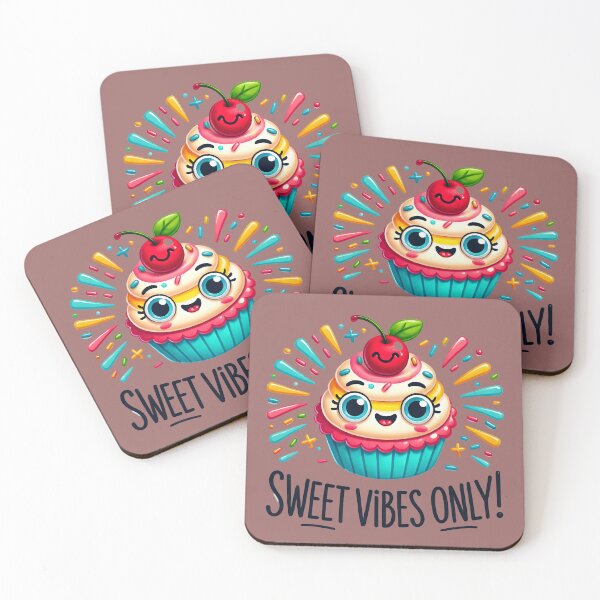 Item preview, Sweet Vibes Only - Cute Kawaii Cupcake Design designed and sold by gtrock.