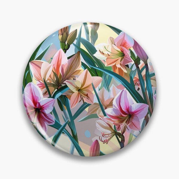 Item preview, Elegant Amaryllis Blooms Pattern designed and sold by ArtDzignsZA.