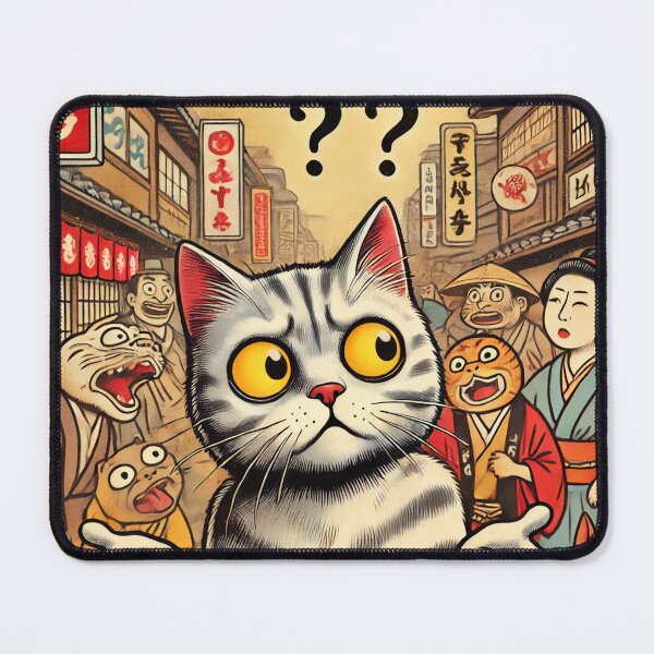 Item preview, Lost in the Discussion – Confused Cat in a Serious Talk designed and sold by Wearablestore.