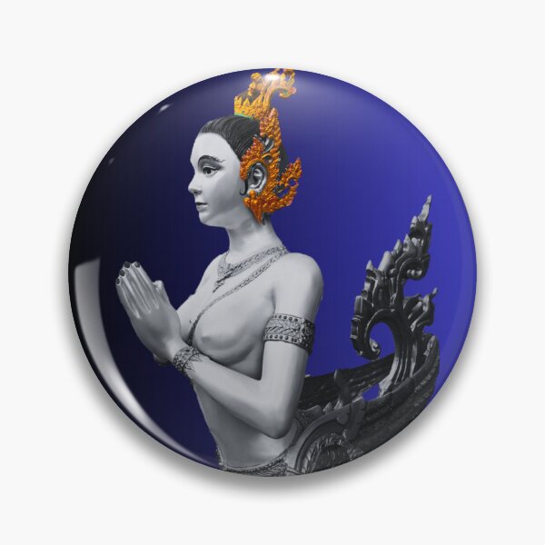 Item preview, Thailand Kinnaree with blue background. designed and sold by Linklandiya.