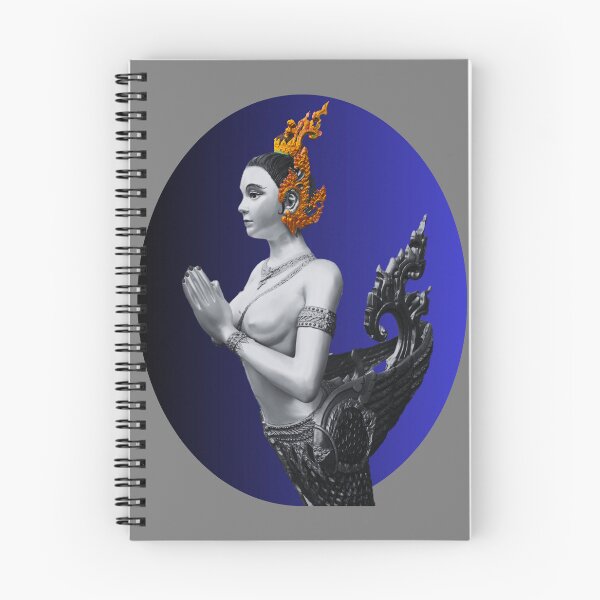 Item preview, Thailand Kinnaree with blue background. designed and sold by Linklandiya.
