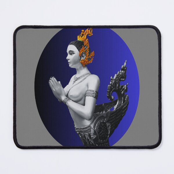 Item preview, Thailand Kinnaree with blue background. designed and sold by Linklandiya.