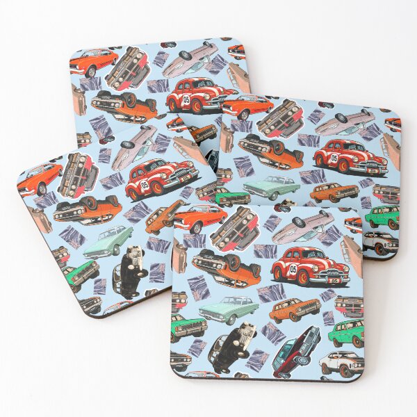 Item preview, Australian Classic Cars – Bold Cartoon Pattern with Aussie Flags designed and sold by Michael van der Hoorn.