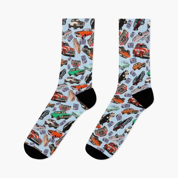 Item preview, Australian Classic Cars – Bold Cartoon Pattern with Aussie Flags designed and sold by Michael van der Hoorn.