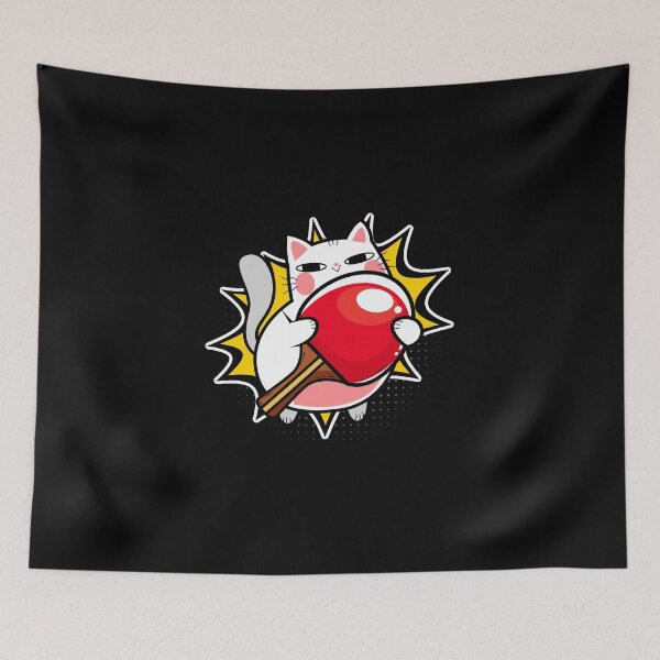 Item preview, Table Tennis Cat Pingpong Tournament Tennis designed and sold by miaa-artistshop.
