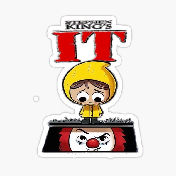 Item preview, Cartoon Version of Stephen King's IT – Fun and Creepy Art for Horror Fans designed and sold by LMAOdotcom.