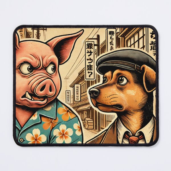 Item preview, The Enthusiastic Pig & Confused Dog designed and sold by Wearablestore.