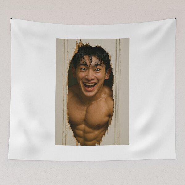 Item preview, Wonho Shirtless Meme designed and sold by Places On Earth.