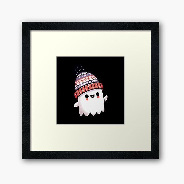 Item preview, Friendly Ghost Wearing a Warm Beanie designed and sold by ArtByPaulem.