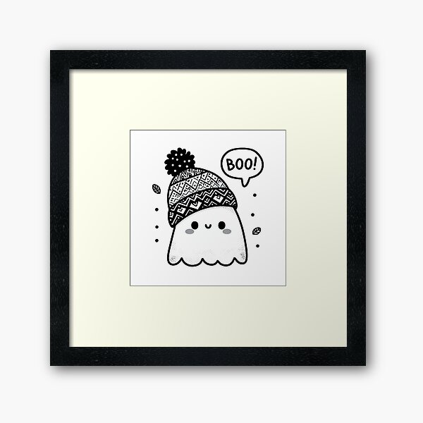 Item preview, Friendly Ghost with Chilly Hat designed and sold by ArtByPaulem.