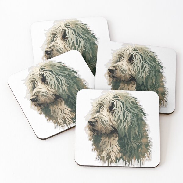 Item preview, Floral Silhouette of a Bergamasco Shepherd designed and sold by GoodyPaws.
