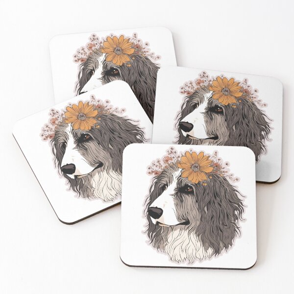 Item preview, Floral Silhouette of a Bergamasco Shepherd designed and sold by GoodyPaws.