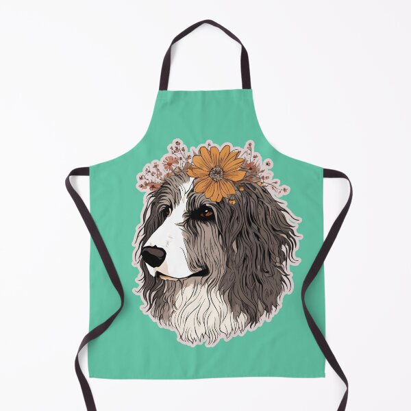Item preview, Floral Silhouette of a Bergamasco Shepherd designed and sold by GoodyPaws.