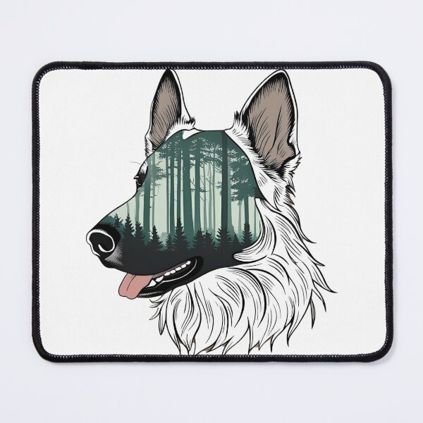 Item preview, Forest Silhouette of a White Swiss Shepherd designed and sold by GoodyPaws.