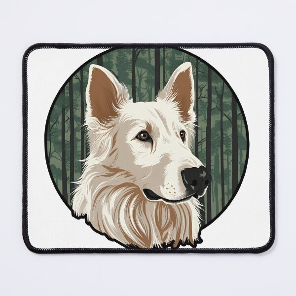 Item preview, Forest Silhouette of a White Swiss Shepherd designed and sold by GoodyPaws.
