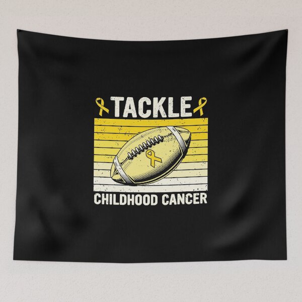 Item preview, Football Tackle Childhood Cancer Awareness Survivor Support designed and sold by GabrieSketcham.