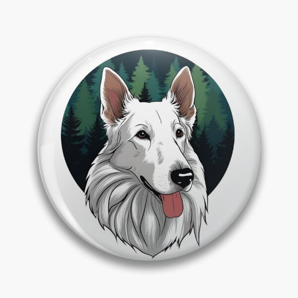 Item preview,  Forest Silhouette of a White Swiss Shepherd designed and sold by GoodyPaws.