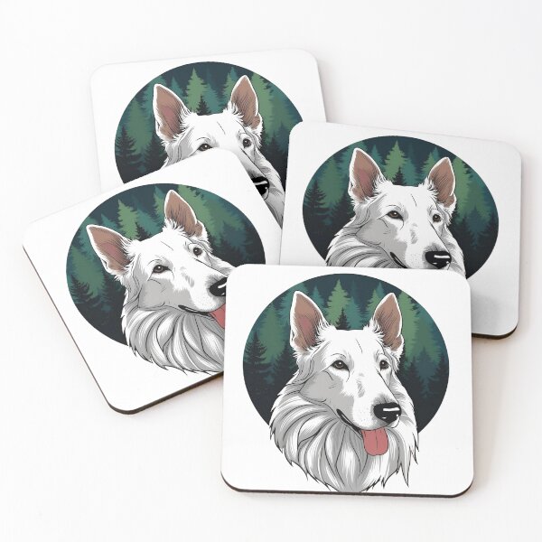 Item preview,  Forest Silhouette of a White Swiss Shepherd designed and sold by GoodyPaws.