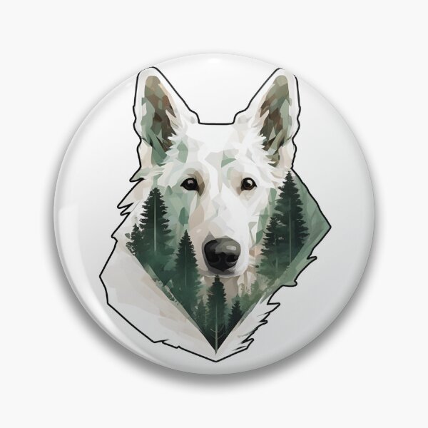Item preview, Forest Silhouette of a White Swiss Shepherd designed and sold by GoodyPaws.