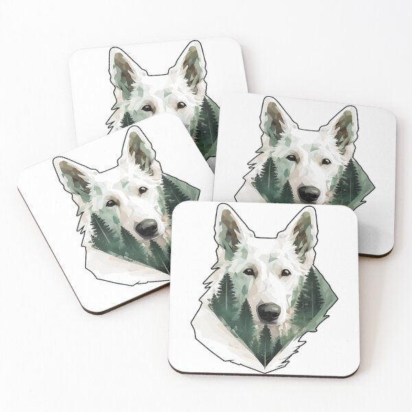 Item preview, Forest Silhouette of a White Swiss Shepherd designed and sold by GoodyPaws.