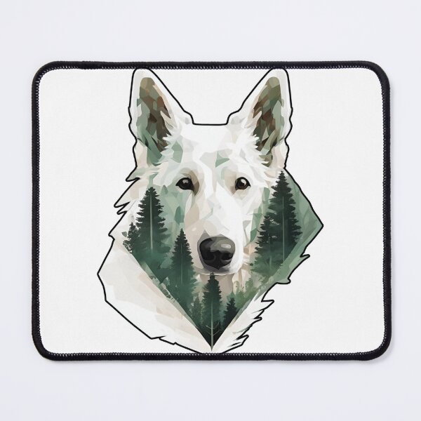 Item preview, Forest Silhouette of a White Swiss Shepherd designed and sold by GoodyPaws.