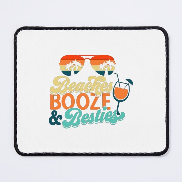 Item preview, "Beaches, Booze & Besties" – Fun Girls’ Beach Trip Vacation Shirt designed and sold by Colorful-Garden.