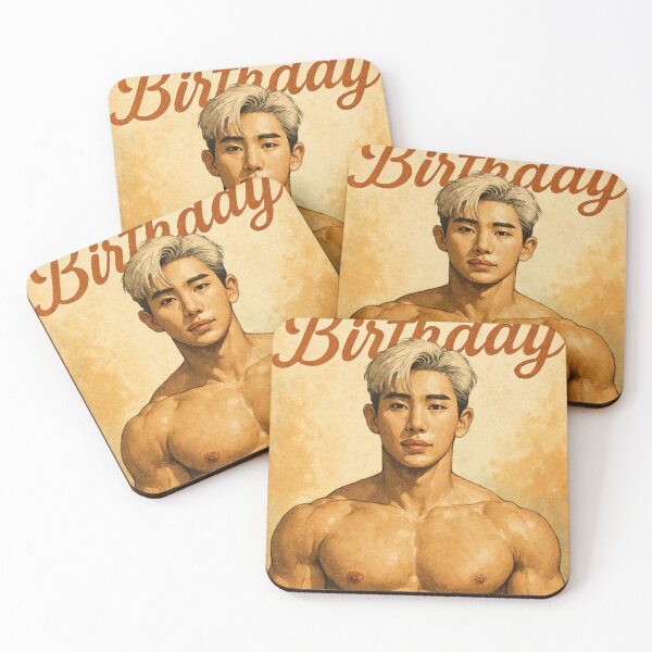 Item preview, Happy Birthday greetings by shirtless Wonho designed and sold by Places On Earth.
