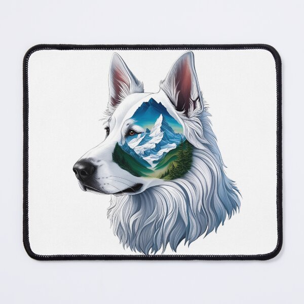 Item preview, Mountain Silhouette of a White Swiss Shepherd designed and sold by GoodyPaws.