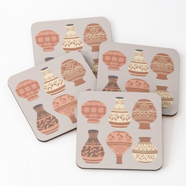Item preview, earthenware pots pattern designed and sold by ThiccAndSik.