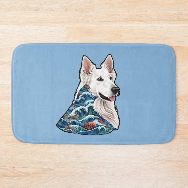 Item preview, Ocean Silhouette of a White Swiss Shepherd designed and sold by GoodyPaws.