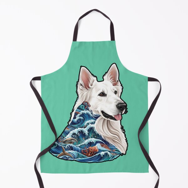 Item preview, Ocean Silhouette of a White Swiss Shepherd designed and sold by GoodyPaws.