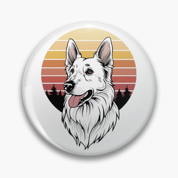 Item preview, Sunset Silhouette of a White Swiss Shepherd designed and sold by GoodyPaws.