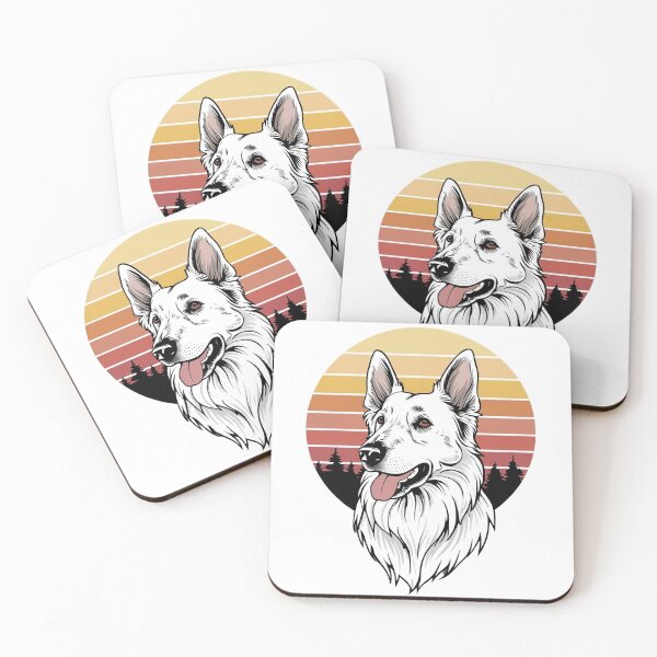 Item preview, Sunset Silhouette of a White Swiss Shepherd designed and sold by GoodyPaws.