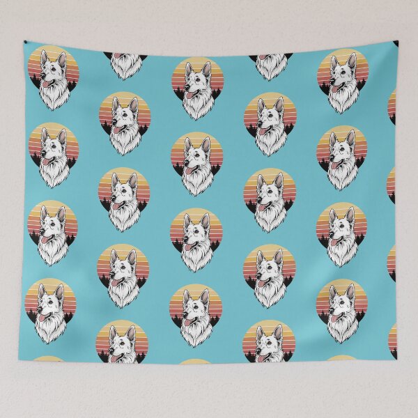 Item preview, Sunset Silhouette of a White Swiss Shepherd designed and sold by GoodyPaws.