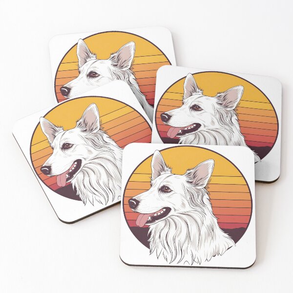 Item preview, Sunset Silhouette of a White Swiss Shepherd designed and sold by GoodyPaws.