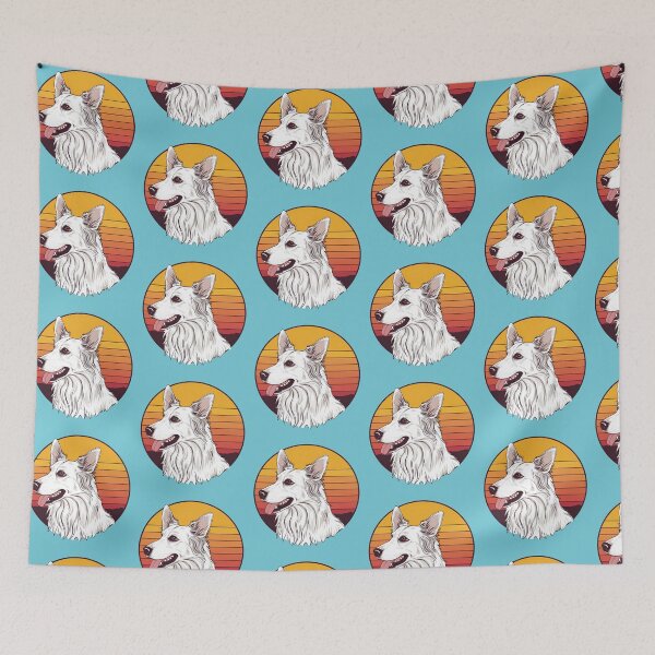 Item preview, Sunset Silhouette of a White Swiss Shepherd designed and sold by GoodyPaws.