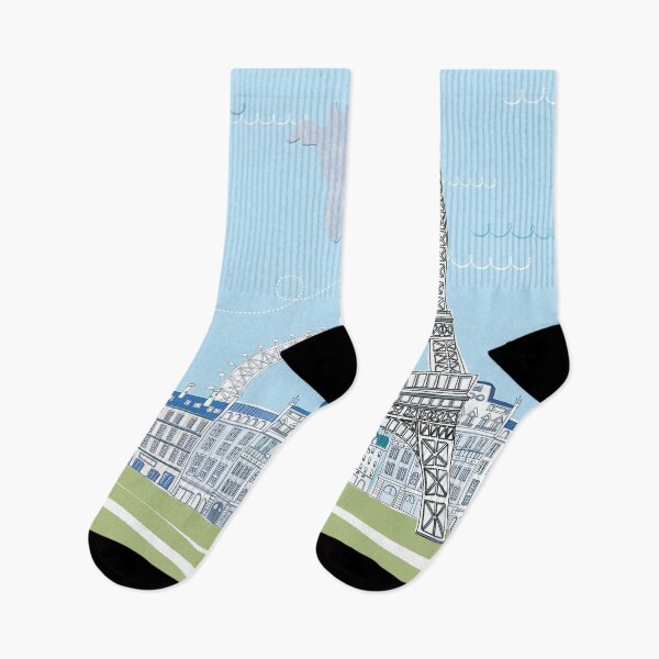 Item preview, Paris Travel Cityscape – Whimsical Europe Illustration designed and sold by dearjunie.