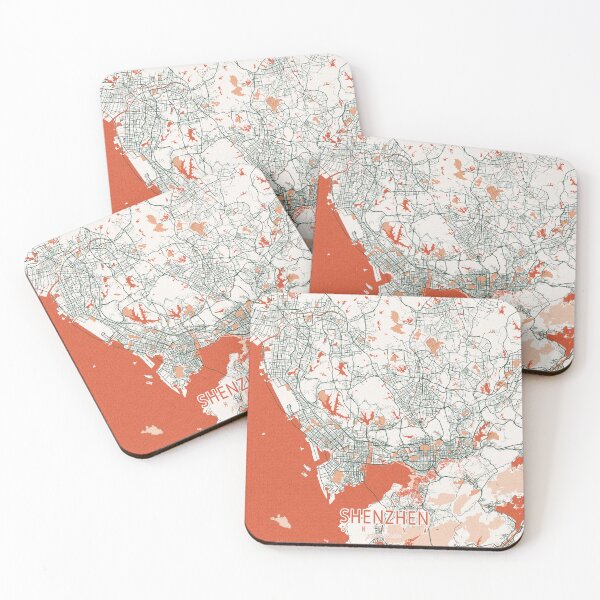 Item preview, Shenzhen City Map of Guangdong, China - Bohemian designed and sold by deMAP.