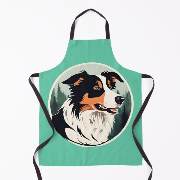 Artikelvorschau, Waldsilhouette eines Border Collies entworfen und verkauft von GoodyPaws.