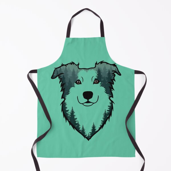 Artikelvorschau, Waldsilhouette eines Border Collies entworfen und verkauft von GoodyPaws.