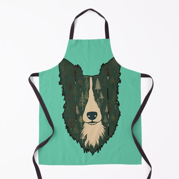 Artikelvorschau, Waldsilhouette eines Border Collies entworfen und verkauft von GoodyPaws.