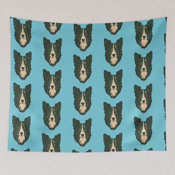 Artikelvorschau, Waldsilhouette eines Border Collies entworfen und verkauft von GoodyPaws.