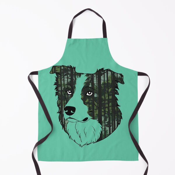 Artikelvorschau, Waldsilhouette eines Border Collies entworfen und verkauft von GoodyPaws.