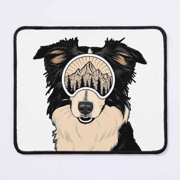 Item preview, Mountain Silhouette of a Border Collie designed and sold by GoodyPaws.