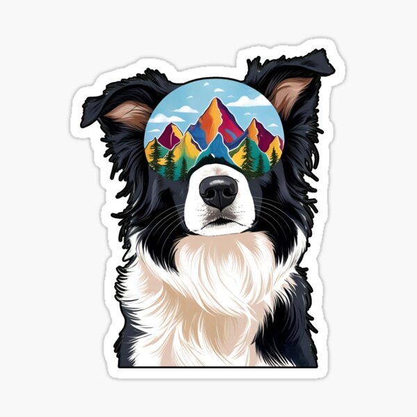 Item preview,  Mountain Silhouette of a Border Collie designed and sold by GoodyPaws.